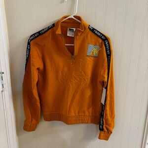 NWT VTG- MTV Zip-Up Sweater in Bold Orange